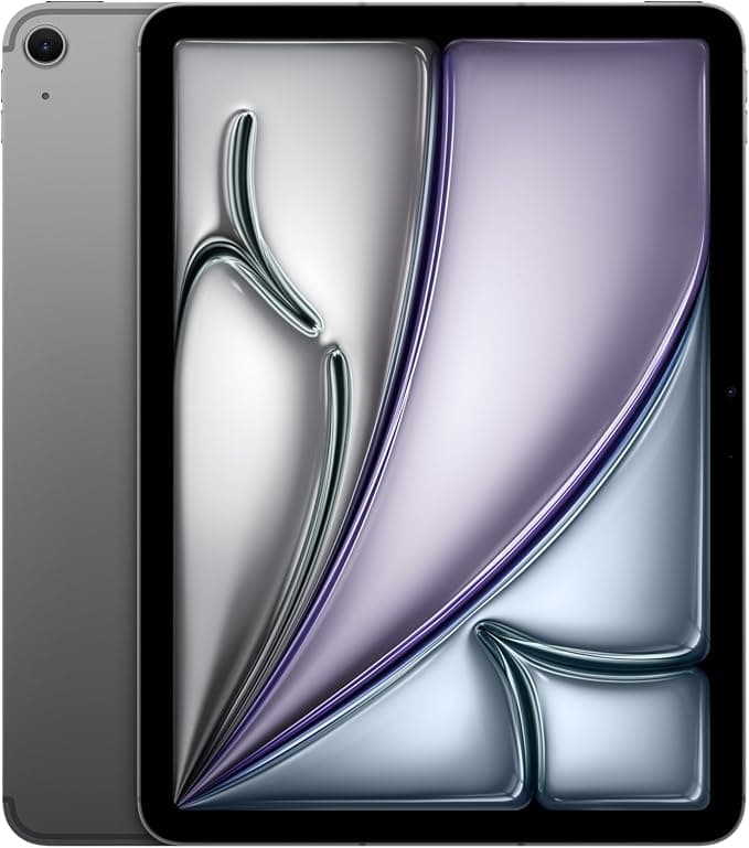 Apple iPad Air 11 Inch with M3 Chip: Apple Intelligence, Liquid Retina Display, 256GB, 12MP Front/Rear Cameras, 6E Wi-Fi, and 5G Cellular Connectivity, Touch ID - Space Gray - Image 1