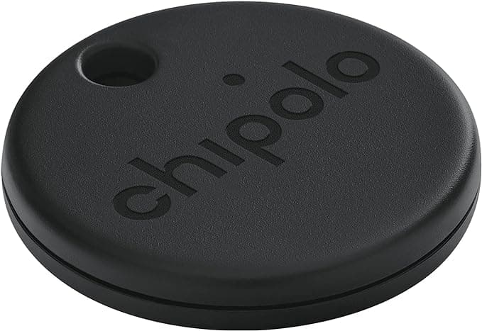 Apple Chipolo One Spot - Works with Apple Find My Network - Object Finder with Key Ring Hole (Almost Black)