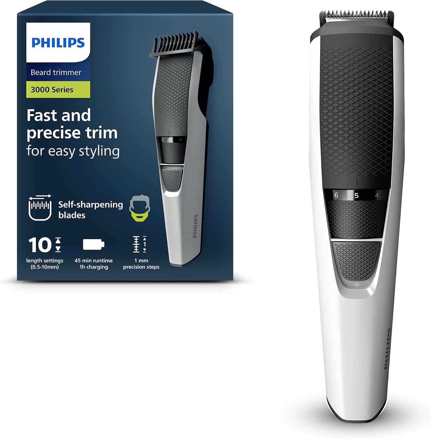 Philips - Tondeuse à barbe Série 3000, avec Technologie Lift & Trim, modèle BT3206/14