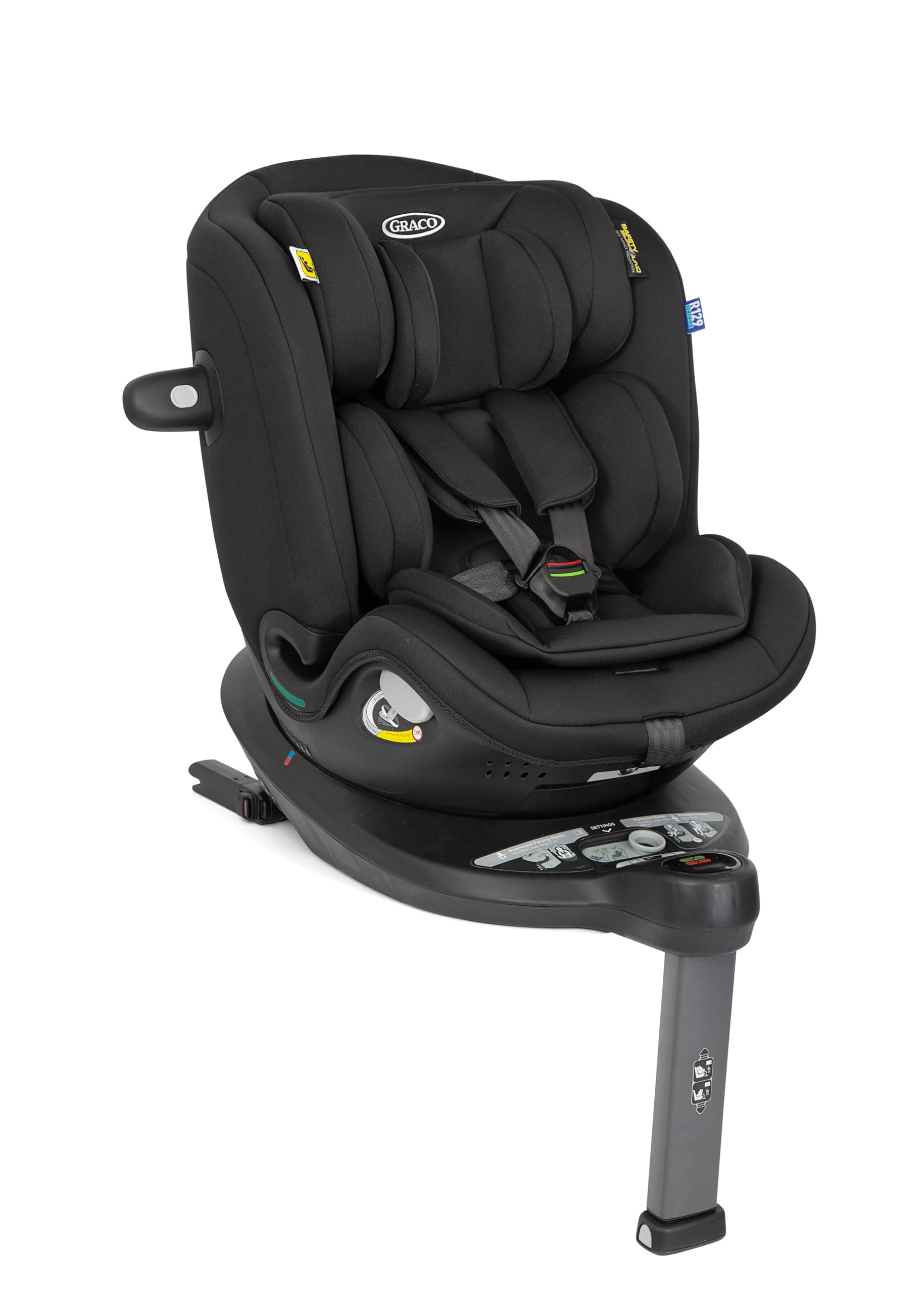 GRACO Graco Turn2Me Grow i-Size R129 3-in-1 Multi-Age Car Seat ISOFIX 360° Rotatable 40 to 125 cm (From Birth to Approx 7 Years), 5-Point Harness