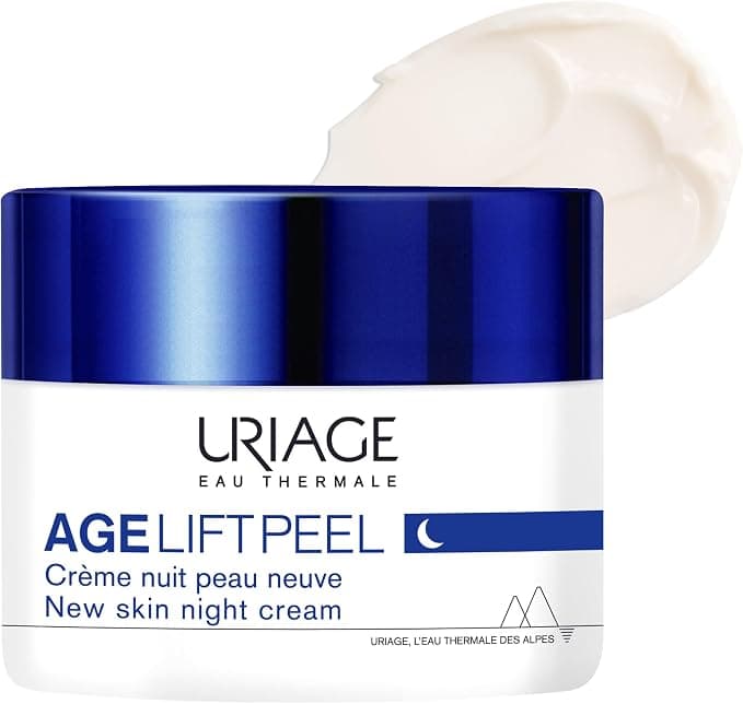 Uriage Age Lift Peel Night Cream for New Skin with 3.6% AHA and Hyaluronic Acid - Smooth, Plumps and Firms Skin - Rich and Creamy Texture - Suitable for Sensitive Skin - 50 ml - Image 1