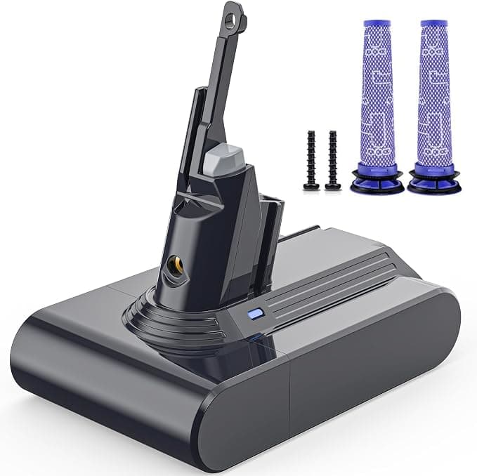 Morpilot 6500mAh Battery for Dyson V7 SV11 Motorhead Animal Mattress Fluffy Trigger Car+Boat Absolute Vacuum Cleaner with 2 Prefilters - Image 1