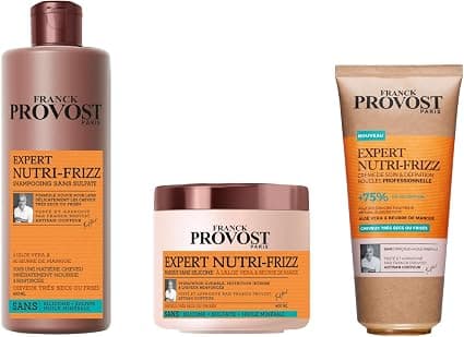 Franck Provost Expert Nutri-Frizz Professional Shampoo, Mask and Curl Definition Set Without Mineral Oil 400 ml, 400 ml, 400 ml, 200 ml - Image 1