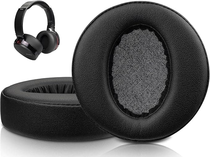 SOULWIT Ear Pads for Sony MDR-XB950 XB950BT XB950B1 XB950N1 XB950AP Headphones, Ear Cushions with Softer Protein Leather, Sound Insulation Memory Foam