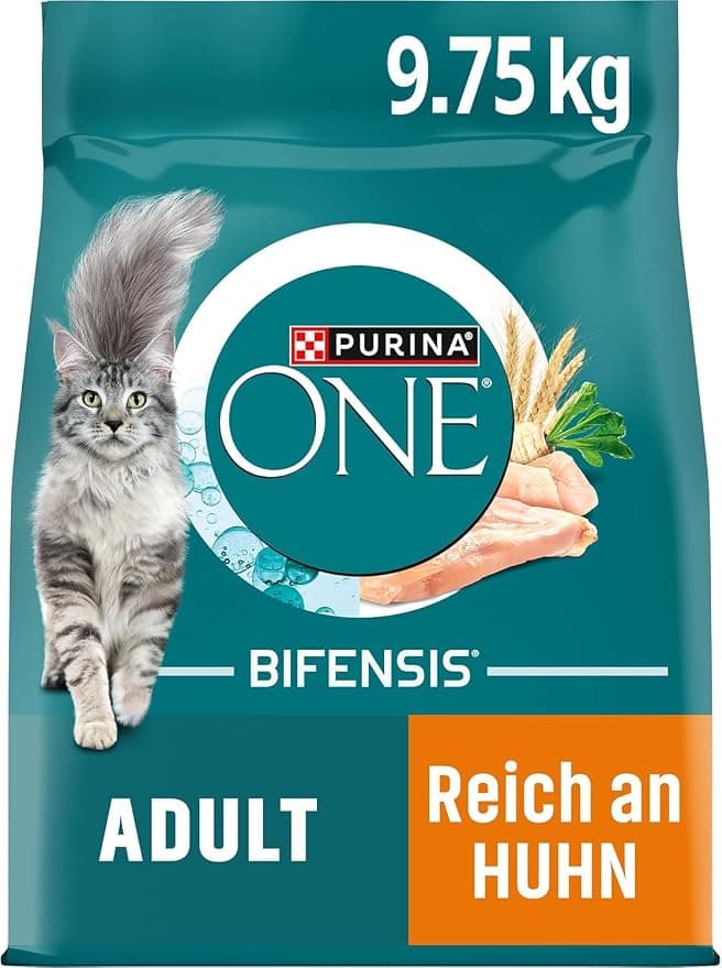 PURINA ONE | Benefits | Adult Cat | Strengthens the Immune System, Improves Microbiome Balance, Supports Cat's Vitality | Chicken | Bag | 9.7 kg - Image 1
