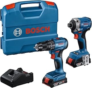 Bosch Professional 18V System Tournevis à percussion sans fil GDR 18V-215 + perceuse-visseuse GSB 185-LI (2 batteries GBA 18V 2.0Ah incl., chargeur GAL 18V-20, malette)