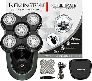 Remington Electric Shaver [Special Shaved/Bald Turbo Function] RX7 Ultimate (Ultra Fast, 5 Flexible Heads, Accurate Result, Retractable Clipper, Wet&Dry, 60min Wireless, USB Charge) XR1600