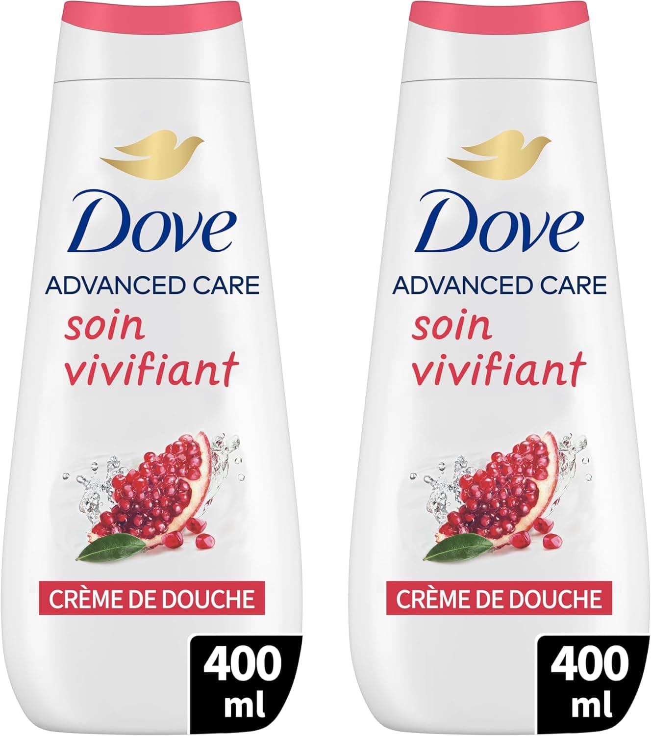 Dove DOVE - Advanced Care Pomegranate & Hibiscus Shower Cream - Dermatologically tested - Soft skin sensation for 24 hours (2 x 400 ml)