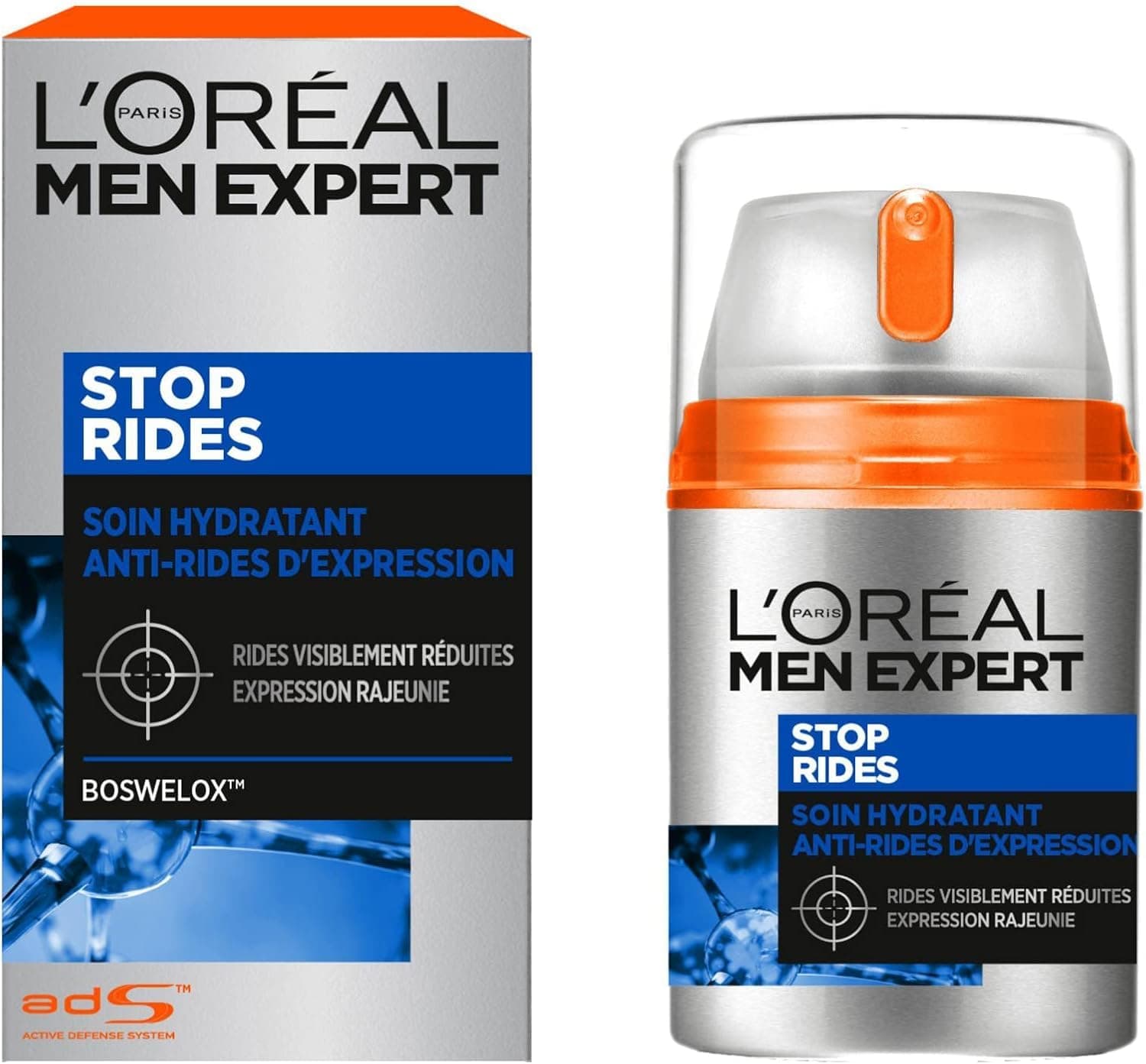 L'Oréal Men Expert - Anti-Aging & Anti-Expression Wrinkle Moisturizing Face Care for Men - Daily Use - Boswelox Technology - All Skin Types - Stop Wrinkles - 50 ml