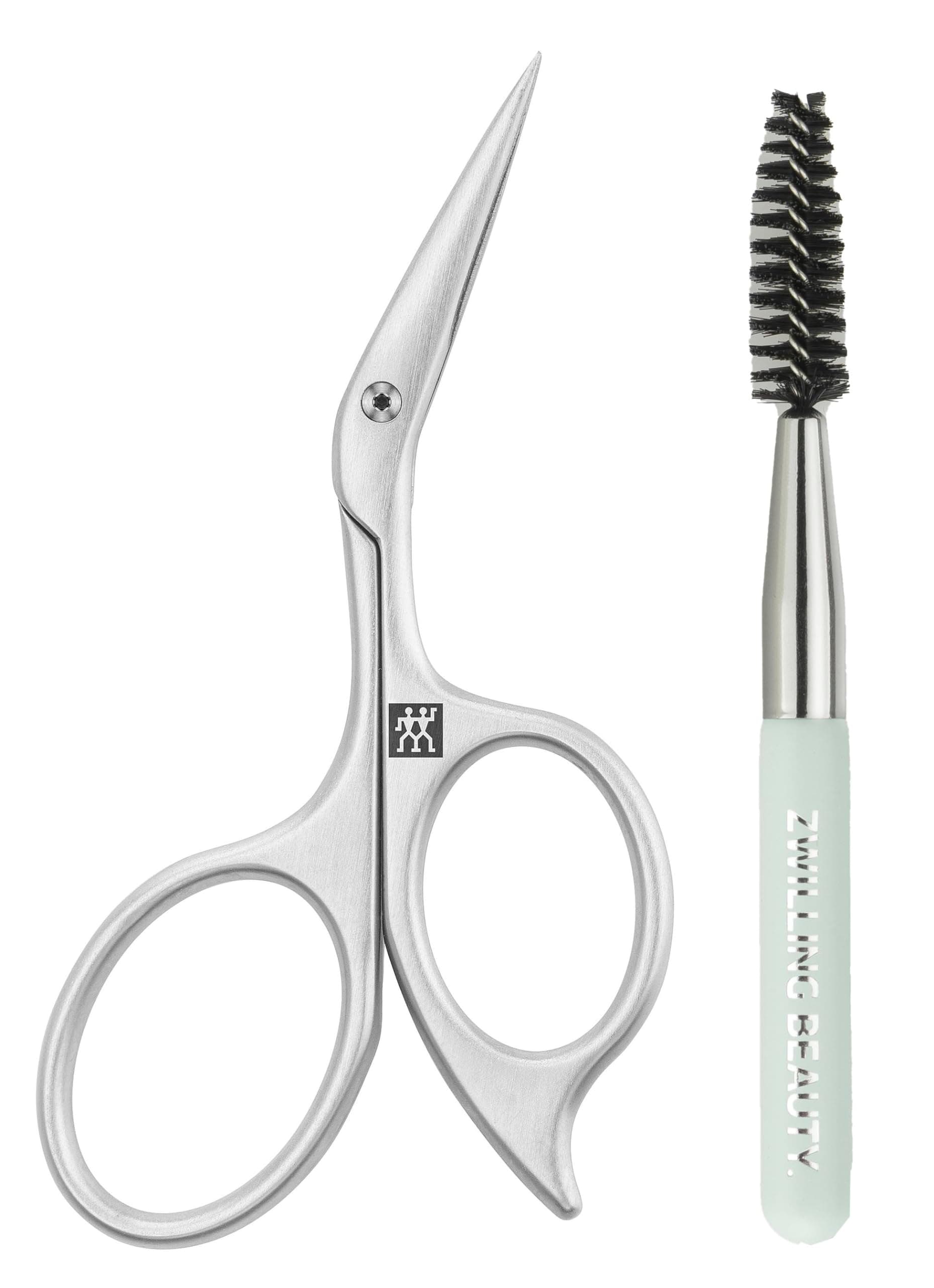 ZWILLING Ciseaux à sourcils (Avec design de ciseaux coudés et lames ultrafines avec brosse à sourcils), Premium, argent - Image 8