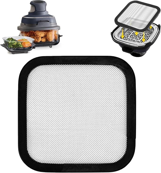 Ninja Crispi Air Fryer Oil Splash Guard Screen Magnetic Heat Resistant Splash Guard Compatible with Ninja Crispi FN101 Accessory (Splatter Guards)