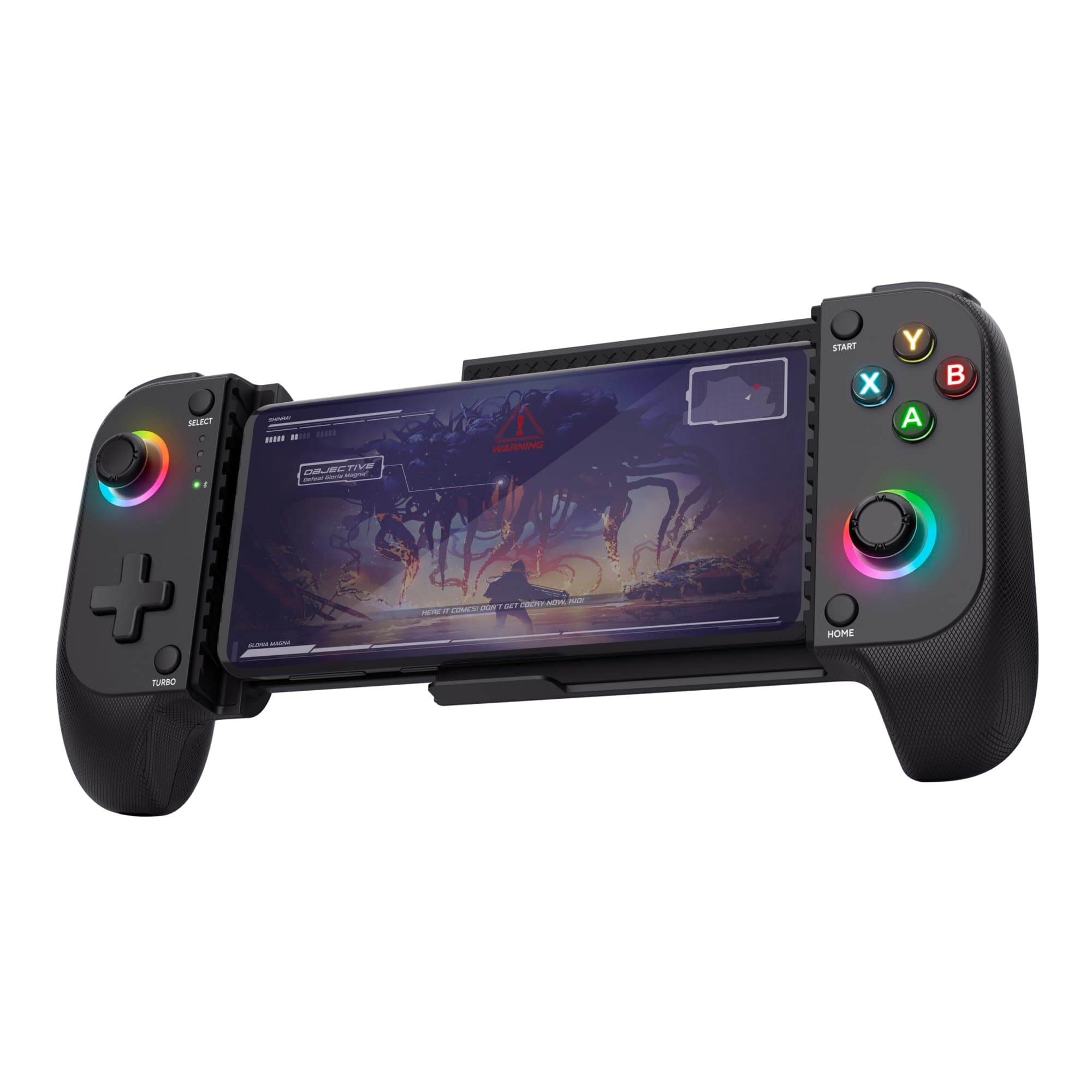 Trust GXT 735 Mylox Bluetooth Mobile Phone Controller for Android/iPhone/PS5/Xbox/Mobile, 12 Hours Battery Life, Dual Vibration, RGB Lighting, Wireless Smartphone Controller, Black