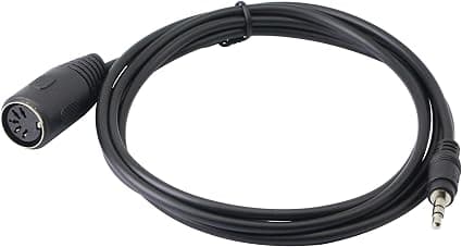 MIDI DIN 5 Pin CERRXIAN 3.5mm TRS Stereo Male to 5 Pin DIN Connector Premium Professional Audio Adapter for Bang & Olufsen, Naim, Quad Stereo Systems - Image 1