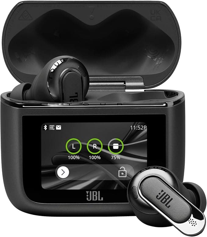 JBL Tour Pro 3 Wireless Earbuds, Smart Charging Case, 40 Hours of Battery Life, with Adaptive Noise Reduction, Bluetooth, Space JBL 360 Sound, Black - Image 1