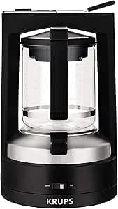 Krups KM468910 T8 Filter Coffee Maker | 850 Watts | Auto Shut-Off | 8 to 12 Cups | Illuminated On/Off Switch | Black