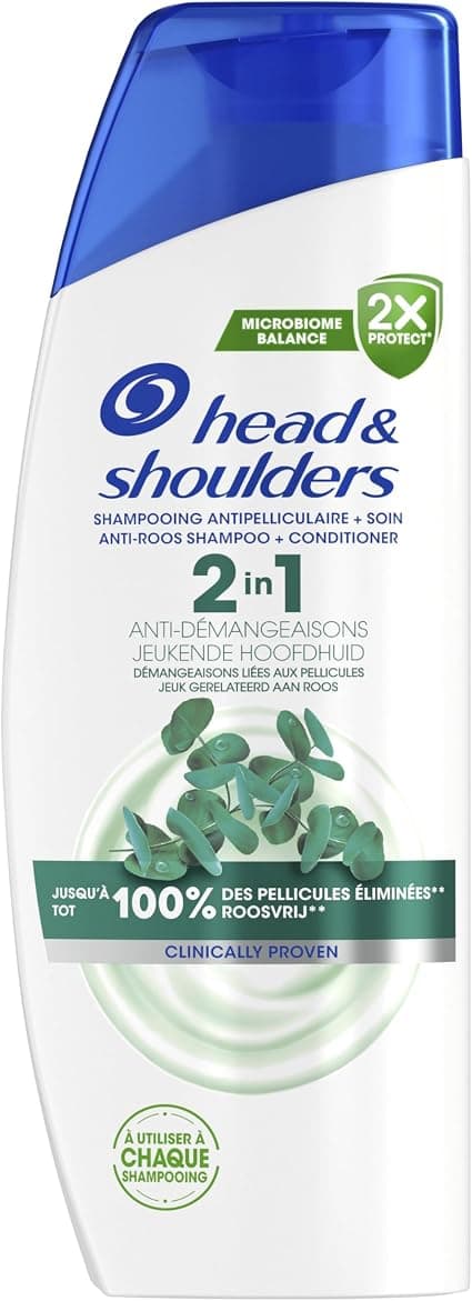 Head & Shoulders Anti-itch 2 in 1 Anti-Dandruff Shampoo 300 ml. Up to 100% of Dandruff Eliminated, Clinically Proved. All Hair Types. Daily Use. Refreshing - Image 1