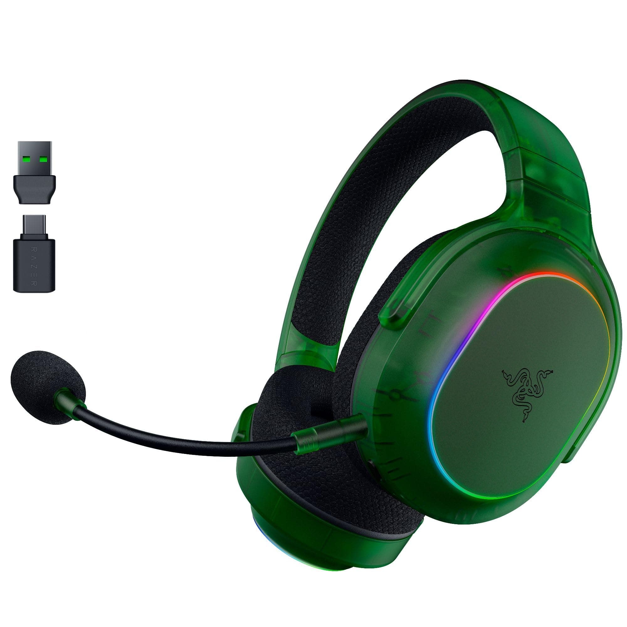 Razer Barracuda X Phantom Green Edition - Multiplatform Wireless Gaming Headset (285g, Triforce 40mm Driver, Dual Wireless HyperSpeed and Bluetooth) Phantom Green - Image 1