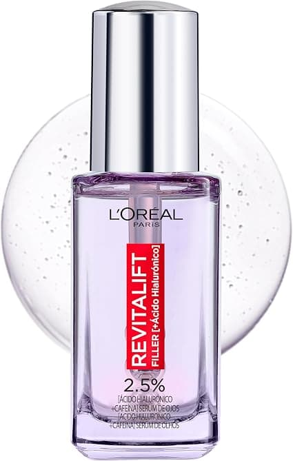 L'Oréal Paris Revitalift Filler Serum De Ojos 20 ml Anti-Aging, Dark Circle Reduction, Liquid, Triple Roll-on, 20 ml