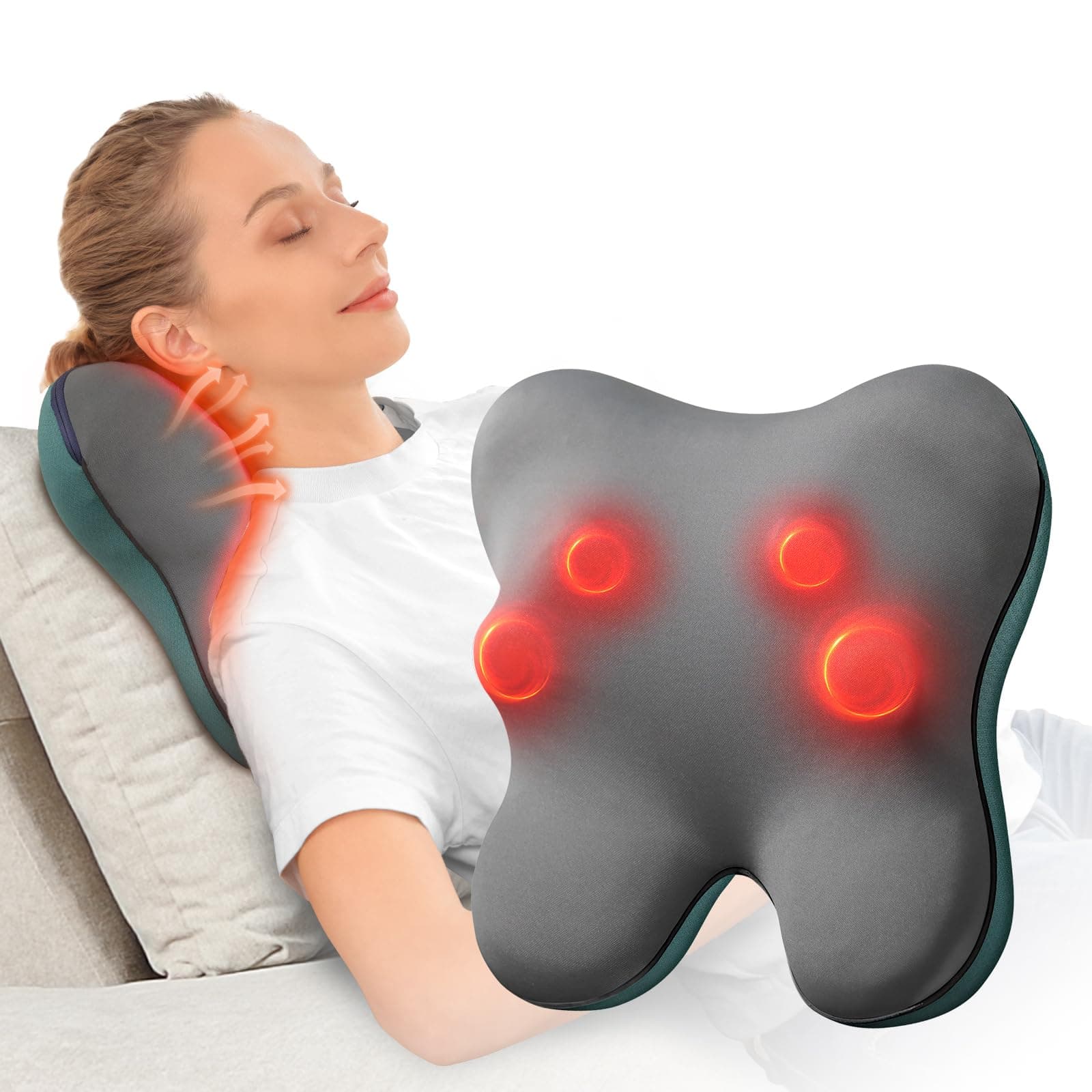 Bob and Brad EZBack Neck Massager, Neck and Shoulder Massage Cushion with Heat, Electric Shiatsu Massager Device, Massage and Relaxation Gifts for Women Men - Image 8