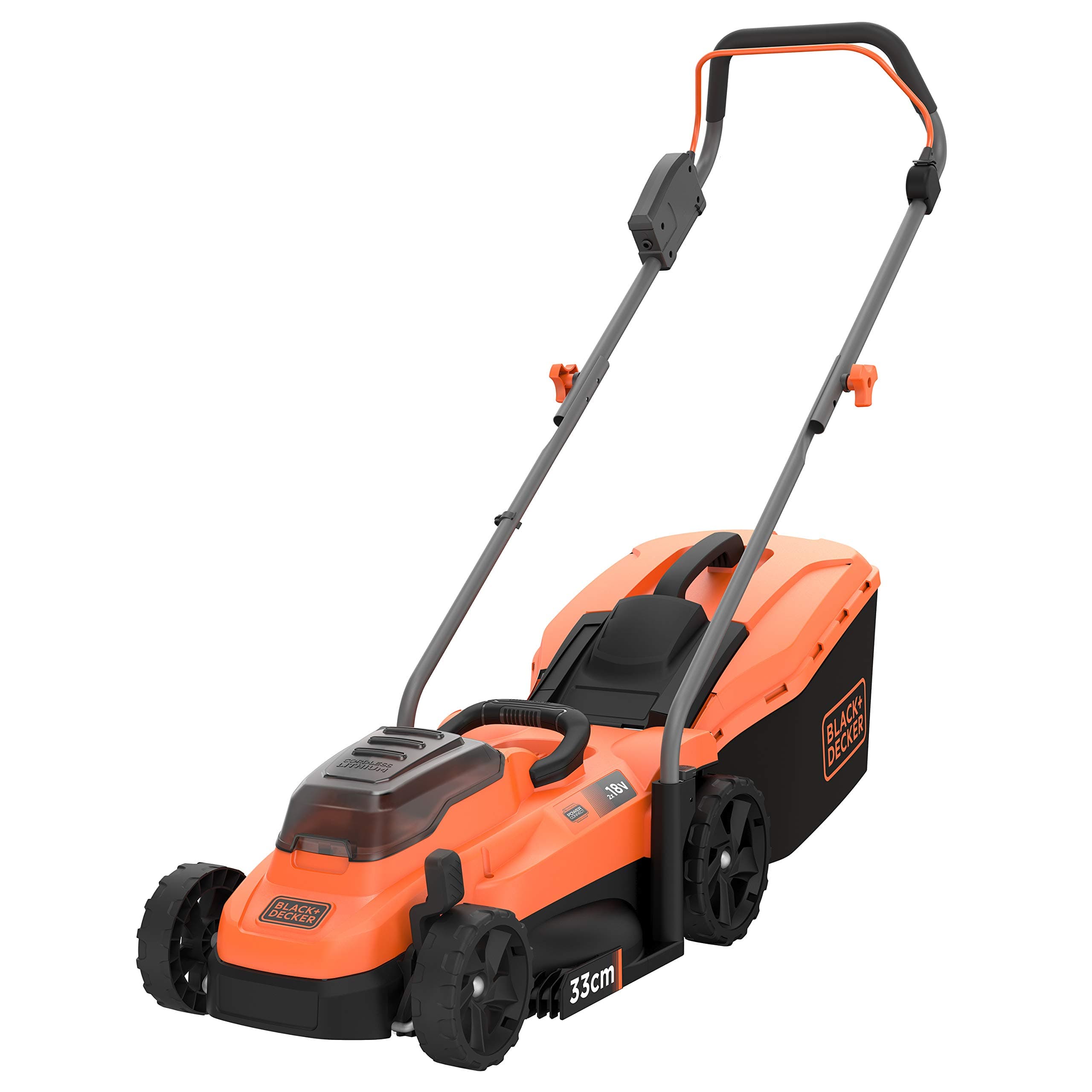Black+Decker BCMW3318N Cordless Lithium 18 V Trimmer - No Battery - 33 cm - Orange/Black - Image 1