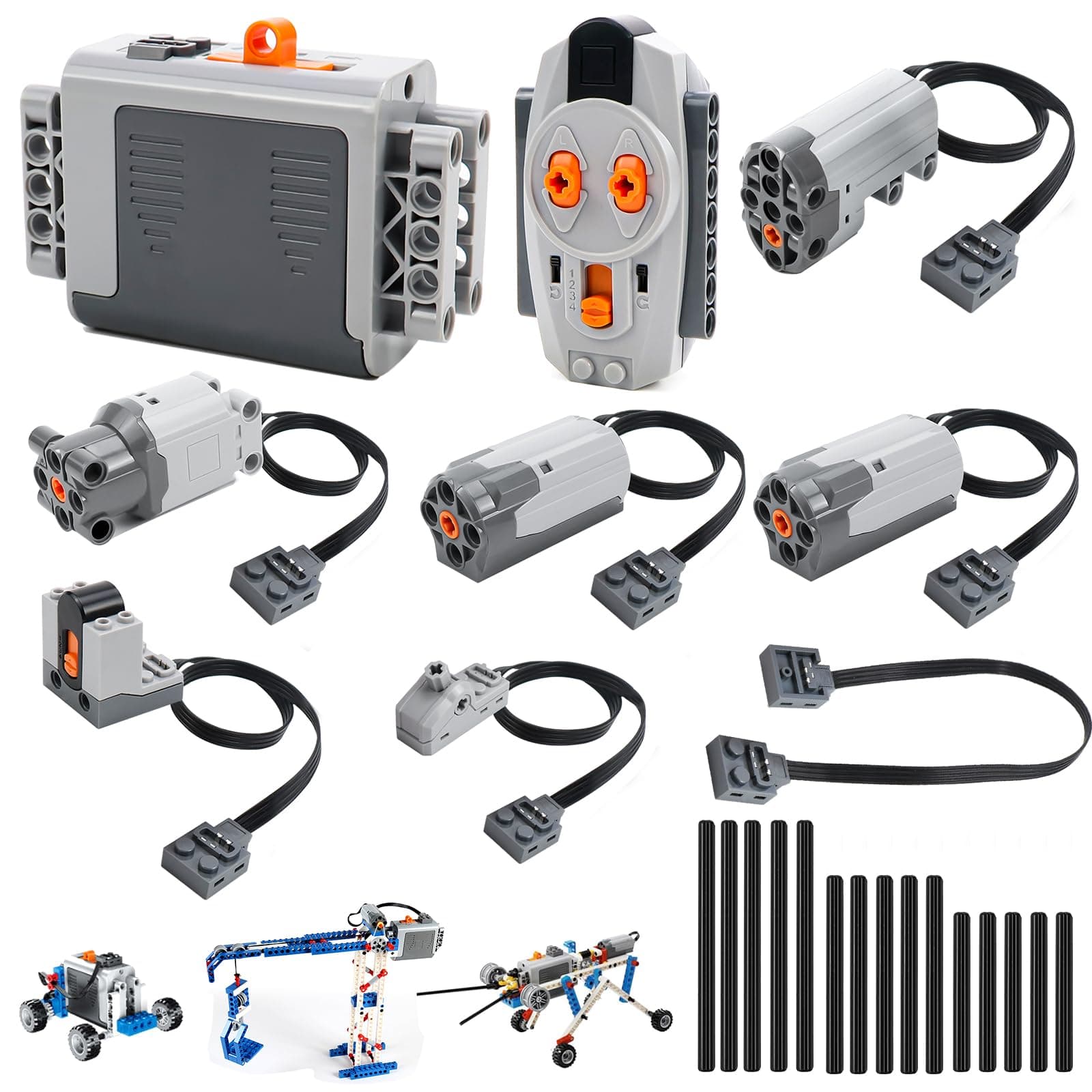Technik Power Functions Servo Motor Function Kit 25 Pieces, Technik Motor Kit, Battery Box, Electric Motor Toy, Power Technik Function Kit Compatible with Lego Technic - Image 1