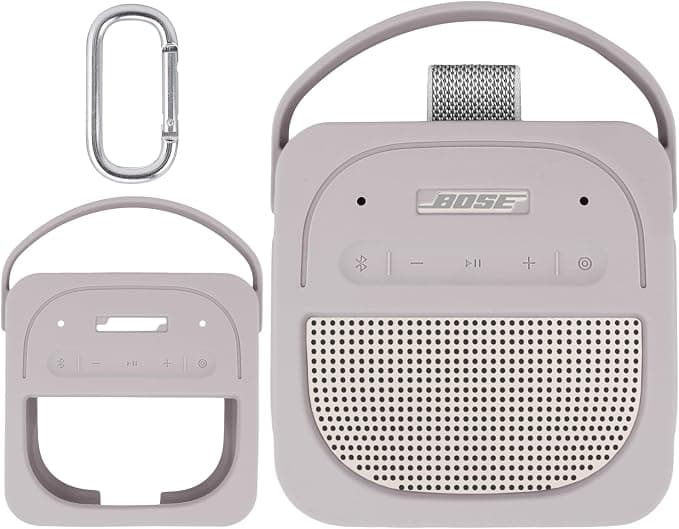 Aenllosi Silicone Protective Case for Bose New SoundLink Micro Portable Bluetooth Speaker (2nd Generation), Case Only, Speaker Not Included, White - Image 1