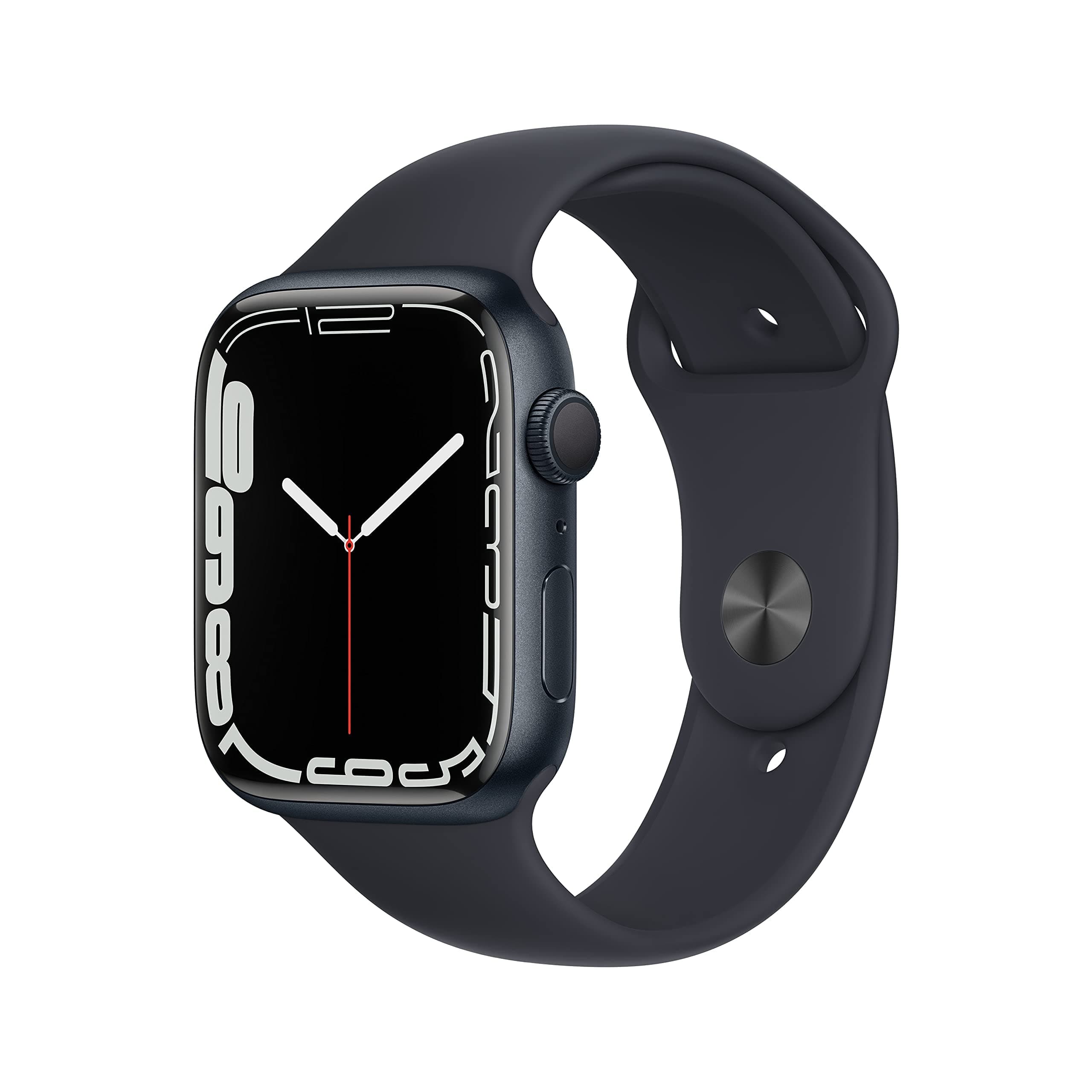 Apple Watch Series 7 (GPS, 45MM) Midnight Aluminum Case with Midnight Sport Strap (Refurbished)