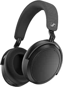 Sennheiser MOMENTUM 4 Wireless Headphones, Bluetooth Headset for Crystal Clear Calls with Adaptive Noise Cancellation, 60H Battery Life, Customizable Sound and Lightweight Foldable Design, Black