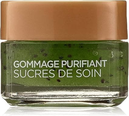 L'Oréal Paris - Purifying Facial & Lip Scrub - Exfoliating & Anti-Blackhead - With 3 Fine Sugars & Kiwi Seeds - All Skin Types - Care Sugars - 50 ml - Image 1
