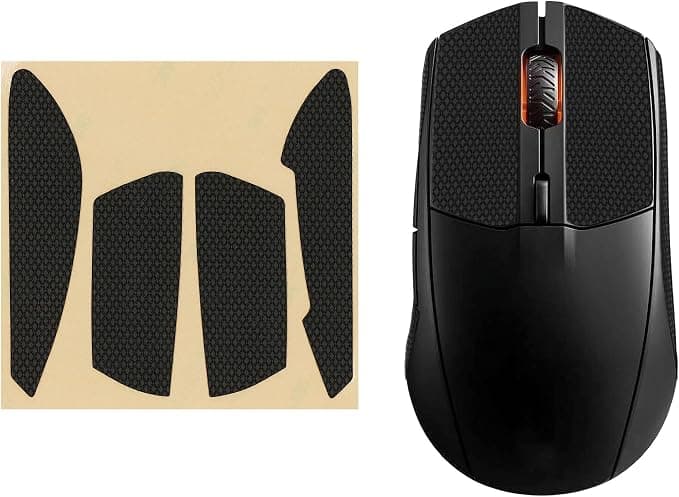 kwmobile Non-slip Band Compatible with SteelSeries Rival 3 Non-Slip Band - PU Leather Band for Gaming Mouse - Black - Image 1