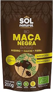 Sol Natural SOLNATURAL MACA Noir en Poudre Bio 200 g, Non Applicable