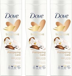 Dove Dove Body Love Lotion Corporelle pour peau sèche Pampering Care hydratant avec beurre de karité et vanille 400 ml lot de 3