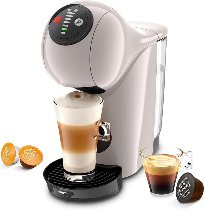 Krups NESCAFÉ Dolce Gusto KP243A GENIO S Capsule Coffee Machine for Various Drinks, Compact, High Pressure, Adjustable Sizes XL, Perfect Espresso in Just 30 Seconds, Off - Image 1