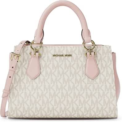 Michael Kors Marilyn Small Signature Logo Powder Blush Multi Messenger Bag