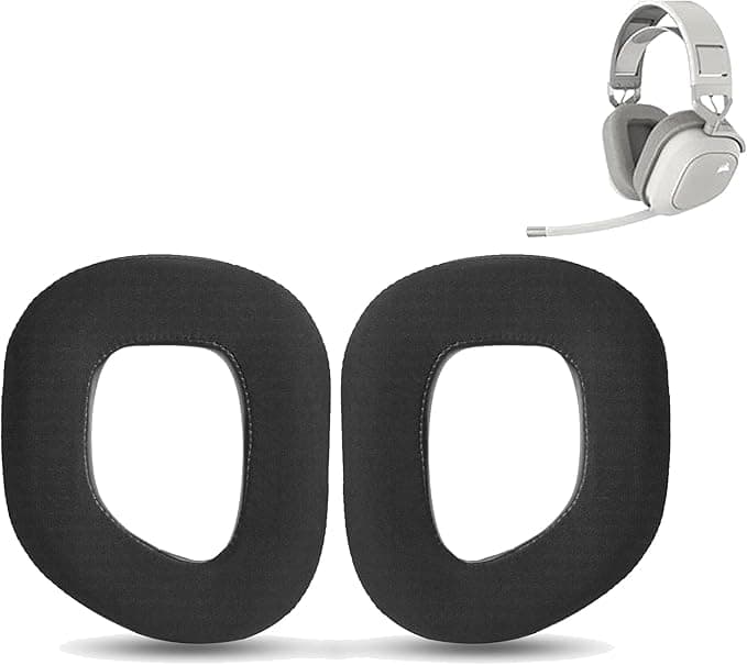 Corsair Replacement Ear Pad Cushion Compatible with Corsair HS80 USB Wired/HS80 Max/HS 80 RGB Wireless Gaming Headphones with Cooling Gel