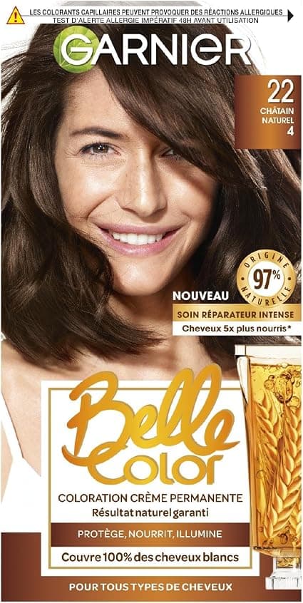 Garnier - Belle Color - Permanent Cream Colour - 22 Natural Brown - 100 ml - Image 1