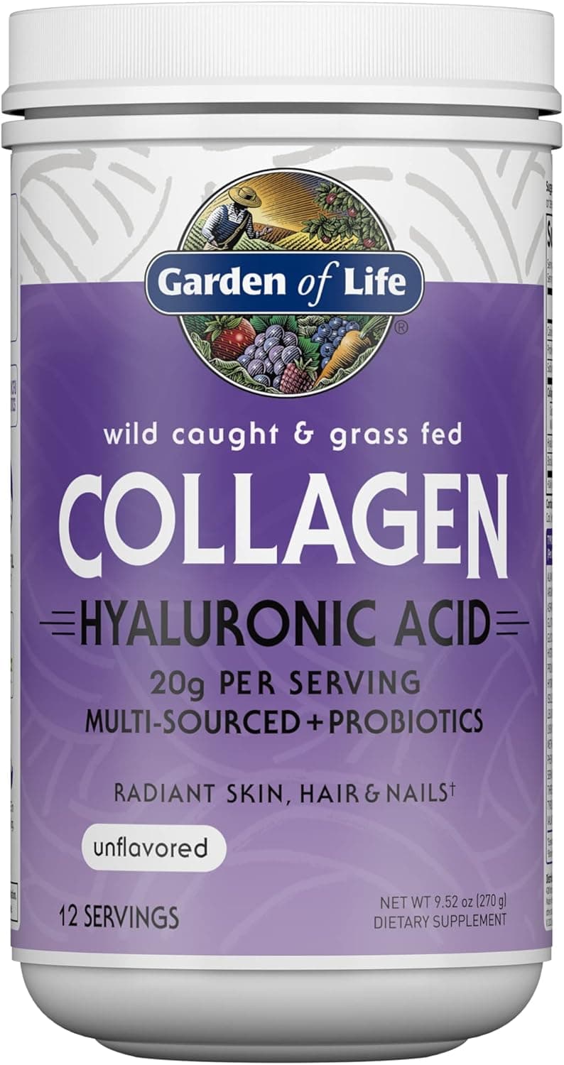 Garden of Life Wild Caught & Grass Fed Collagen with Hyaluronic Acid Powder - 270g