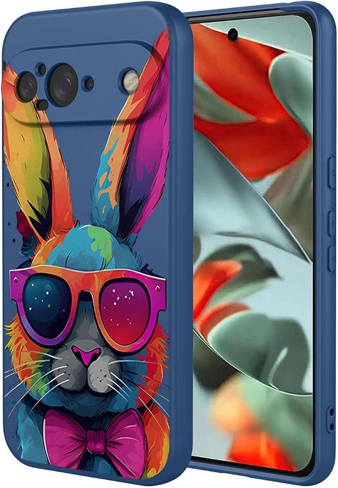 BORYA Silicone Case for Google Pixel 9, Shockproof Soft Silky Very Thin Premium TPU Cover, Stylish Simple Cute Pattern Case, Anti-Scratch Microfiber Fabric, P6