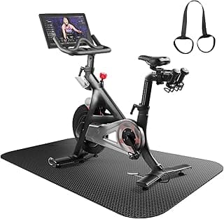 Bike Mat Compatible with Peloton Bike or Bike+ Elliptical Treadmill, Exercise Mat for Stationary Exercise Bike, Hardwood Floor Mat, Home Gym Mat