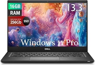 Latitude 7390 Business Laptop, 13.3" FHD (1920 x 1080), Intel Core i5-8350U 1.7GHz, 16GB RAM, 256GB SSD, US QWERTY, Windows 11 Pro (Renewed)