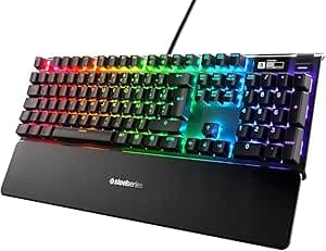 SteelSeries Apex 7 Usb - Mechanical Gaming Keyboard - OLED Smart Display - Red Switches - French AZERTY Layout