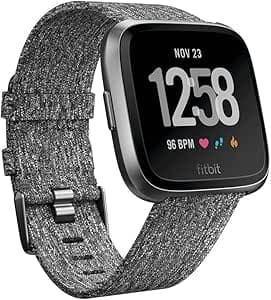 Fitbit Versa - Fitness and Wellness Smartwatches: More than 4 Days of Battery Life, Waterproof, Heart Rate Tracking, Graphite