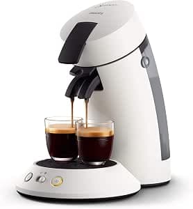 Philips Senseo Original Plus Pod Machine, White, Intensity Selector, Coffee Boost Technology, Made with Recycled Plastic, CSA210/11