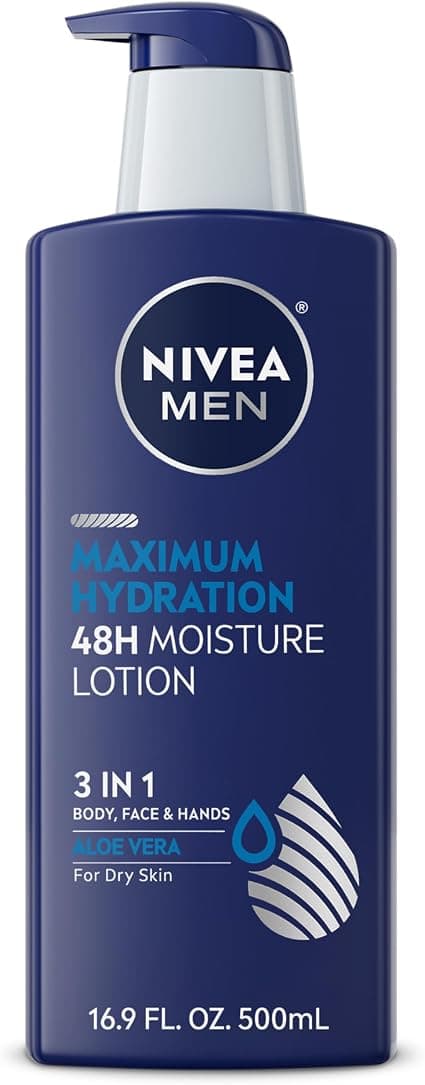 NIVEA Men Maximum Hydration 3 in 1 Nourishing Lotion 16.9 Fluid Ounce by Nivea Men - Image 1