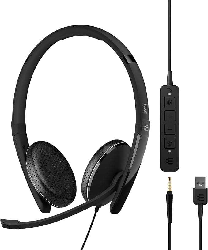 EPOS Adapt 165T USB II Headphones: Superior Sound Quality, Microsoft Teams Certified, Multi-Device Connectivity, Comfortable, Ideal for Office and Home Office - Image 1