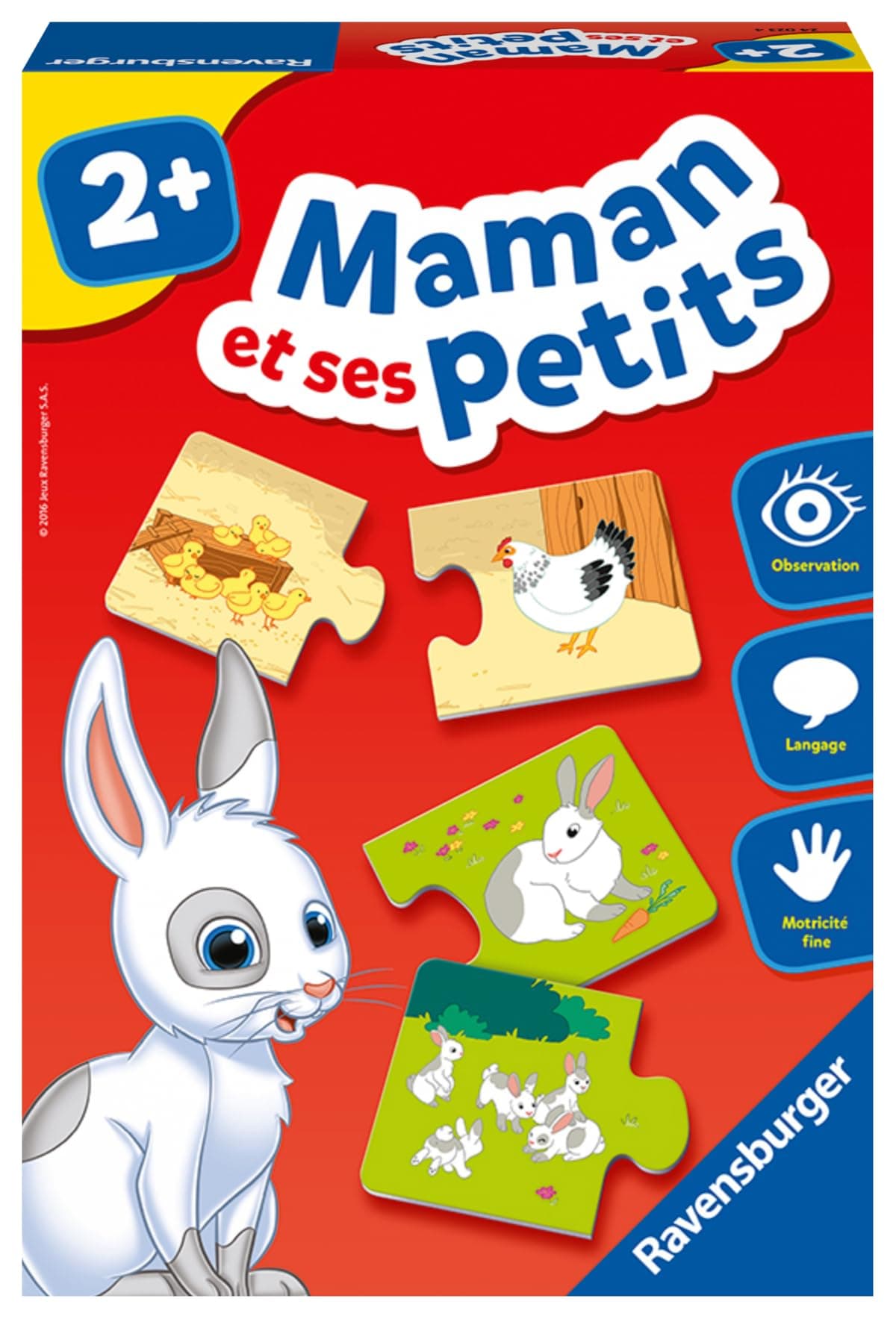 Ravensburger - Educational Game - Mother and Her Little Ones - Animal Discovery - First Association Game - Puzzle for Children Aged 2 Years and Up - 24023 - Image 1