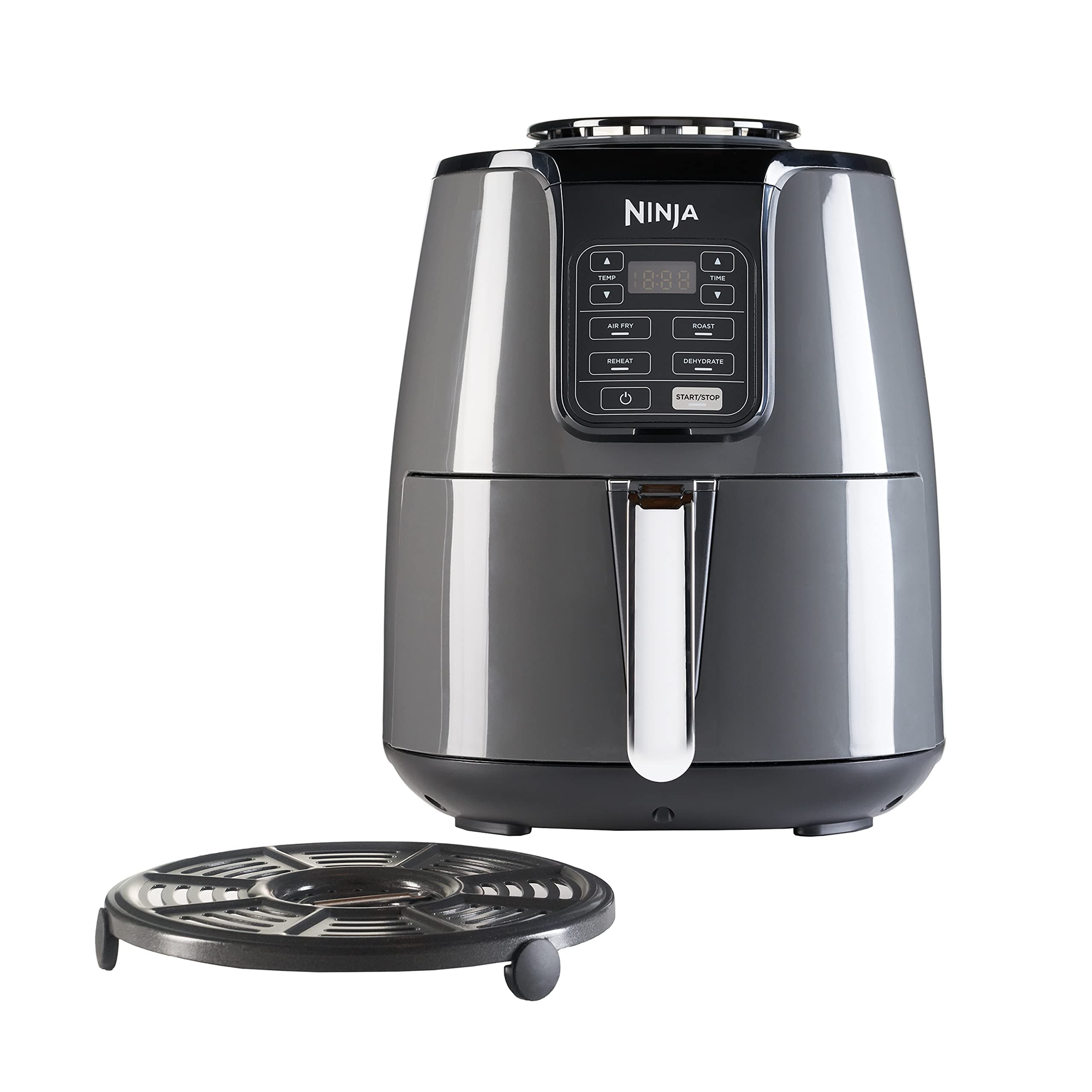 NINJA Air Fryer, 3.8L, 4-in-1, Oil Free, Air Frying, Roasting, Dehydrating, Dishwasher Safe Nonstick Basket, 2-4 Servings, Digital, Grey and Black, AF100EU - Image 3