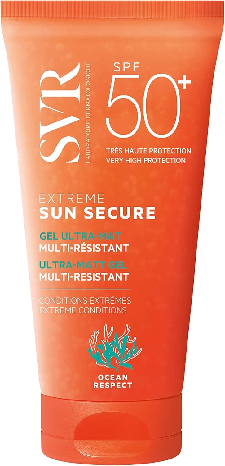 SVR - Sun Secure Extrême SPF50+ - Gel solaire ultra-mat multi-résistant – Très haute protection UVA, UVB, infrarouge & lumière visible – Activités extrêmes – Vitamine E, Niacinamide – 50 ml - Image 1