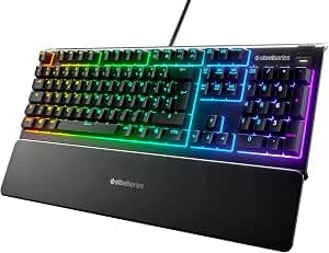 SteelSeries Apex 3 - Gaming Keyboard - RGB Illumination on 10 Zones - Premium Magnetic Hand Rest - French AZERTY Layout