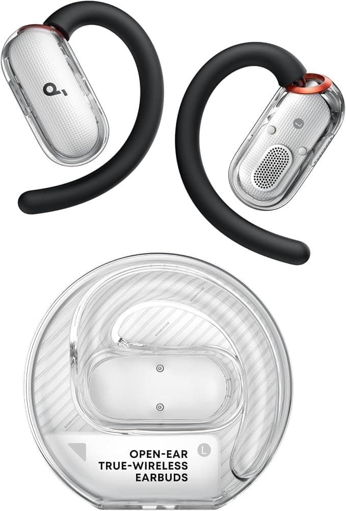 Soundcore V40i Free Ear Headphones by Anker, Crystal Sound, 4 Adjustable Sizes for All Ear Sizes, Deep Bass, IP55, 21H Battery Life, AI Call Sharpness, Bluetooth 5.4